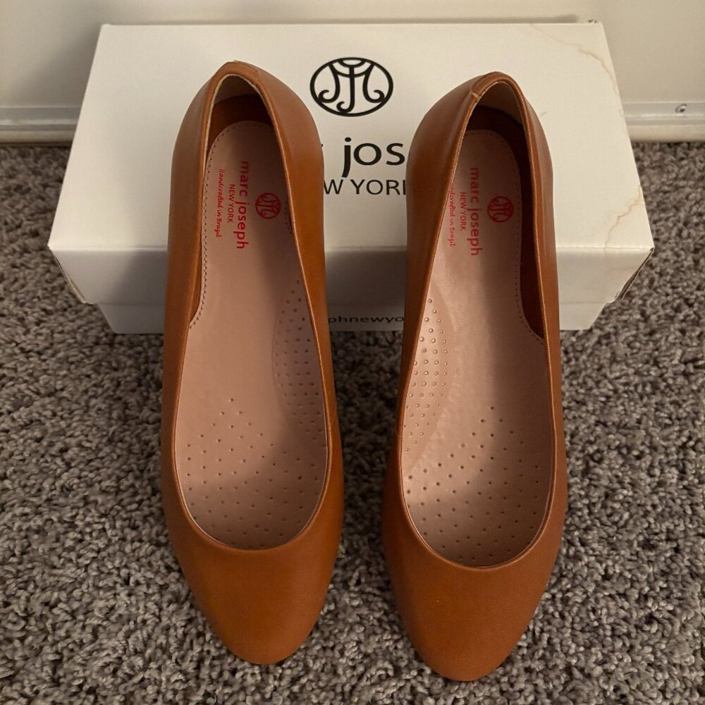 MARC JOSEPH NEW YORK | Tan Napa Newkirk Flat Shoes | Soft Leather | Size 9